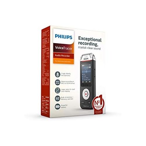 필립스 [아마존베스트]Philips Voicetracer DVT2110 Audio Recorder for Interviews and Notes