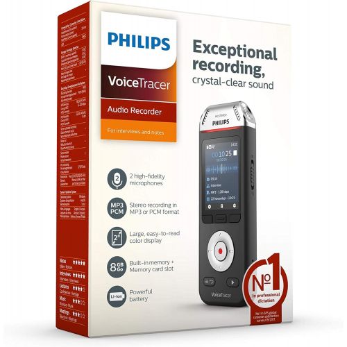 필립스 [아마존베스트]Philips Voicetracer DVT2110 Audio Recorder for Interviews and Notes