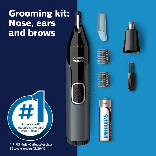 필립스 [무료배송]Philips Norelco Nosetrimmer 3000 For Nose, Ears and Eyebrows NT3600/42, Black