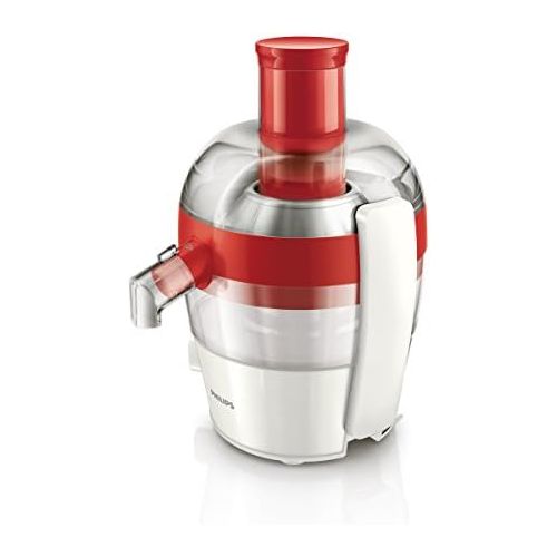 필립스 Philips Viva Collection Juicer 400 W 1.5 Litres in one Pass, easy cleaning red