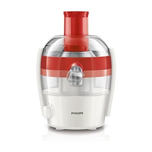 필립스 Philips Viva Collection Juicer 400 W 1.5 Litres in one Pass, easy cleaning red