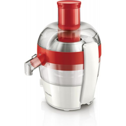 필립스 Philips Viva Collection Juicer 400 W 1.5 Litres in one Pass, easy cleaning red