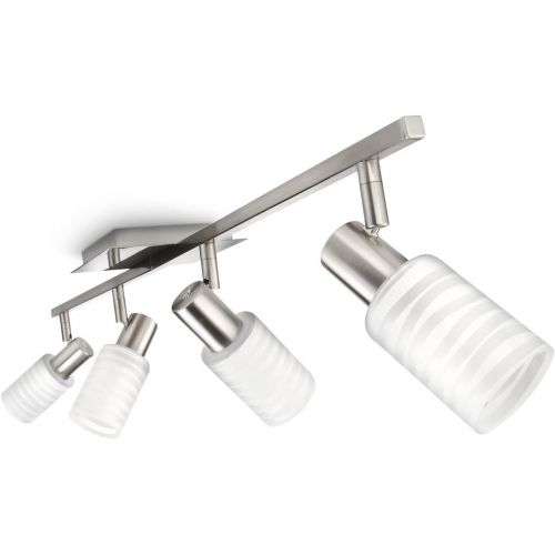 필립스 Philips MyLiving Kauri 4 Bar Spotlight Ceiling Light Matt Chrome (Includes 4 x 12 Watts E14 Bulb)