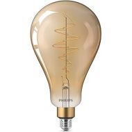 Philips LEDclassic Giant Gold Bulb, Vintage Retro Design, Replaces 40 W, E27, Flame, Warm White (2000 Kelvin), 470 Lumens, Bulb, Decorative Lamp