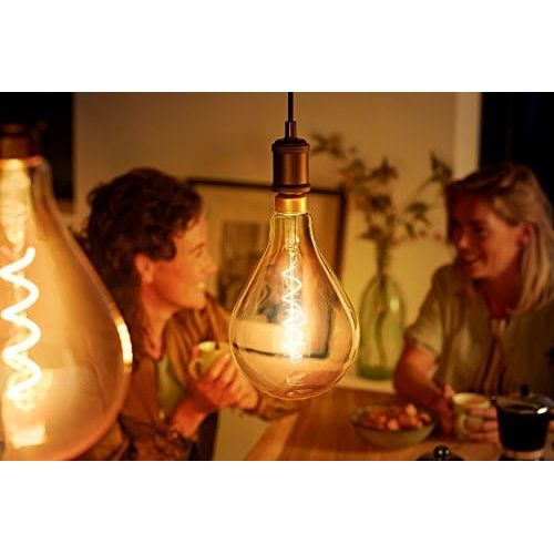 필립스 Philips LEDclassic Giant Gold Bulb, Vintage Retro Design, Replaces 40 W, E27, Flame, Warm White (2000 Kelvin), 470 Lumens, Bulb, Decorative Lamp