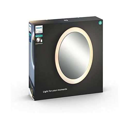 필립스 Philips Hue Adore LED Mirror with Light Dimmable All White Shades Controllable via App Compatible with Amazon Alexa (Echo, Echo Dot) White