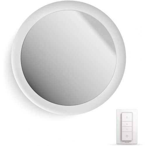 필립스 Philips Hue Adore LED Mirror with Light Dimmable All White Shades Controllable via App Compatible with Amazon Alexa (Echo, Echo Dot) White