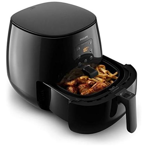 필립스 Philips Airfryer Essential XL ? 1.2 kg chips ? 3 to 4 people ? 90% less fat ? digital touch screen ? dishwasher safe parts ? with recipe book and splash guard ? HD9262/90