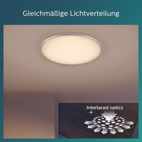 필립스 Philips myLiving Twirly LED Ceiling Light (1 x 12 W Integrated LED, Warm White) - Grey