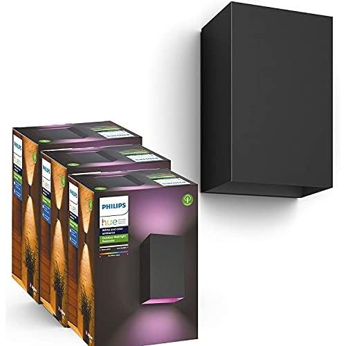 필립스 Philips Hue Waca Wall Lantern Black 2 x 8 (Triple Pack)