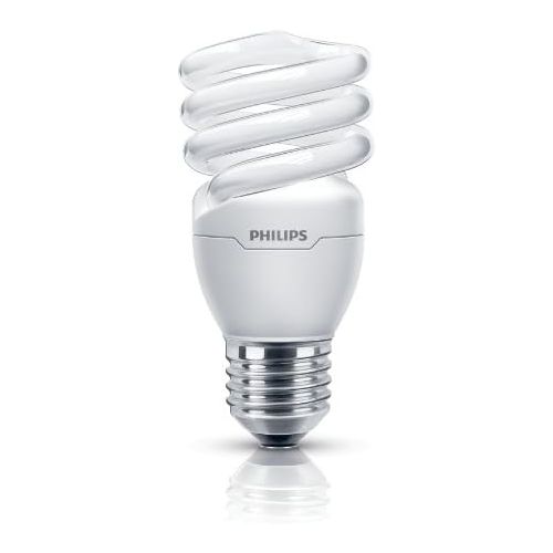 필립스 Philips Tornado Compact Fluorescent Spiral Light Bulb (Edison Screw E27 15 W) - Warm White