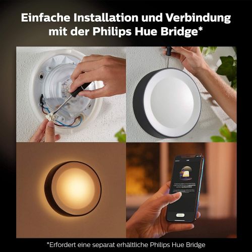 필립스 Philips Hue Daylo Hue WACA Wall Lantern Black 1 x 15 W Triple Pack