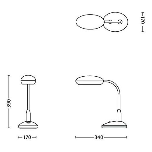 필립스 Philips ES-Bulb Table Lamp 11 W Grey 692258716