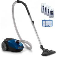 Philips FC8245/09 Power Go Vacuum Cleaner with Bag Including Dust Bag and Replacement Filter, 3 L, 750 W, Royal Blue