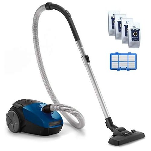 필립스 Philips FC8245/09 Power Go Vacuum Cleaner with Bag Including Dust Bag and Replacement Filter, 3 L, 750 W, Royal Blue