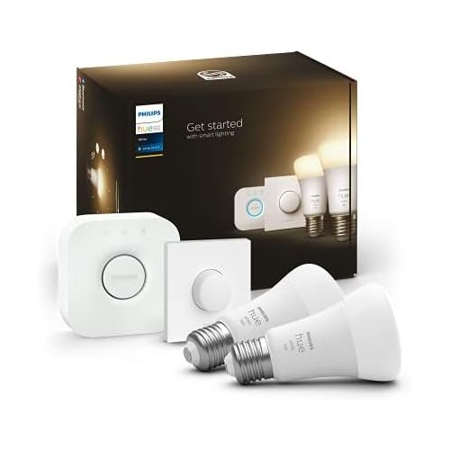 필립스 Philips Hue White E27 929002469210 Starter Set with Smart Button 2 x 1050 lm 75 W White