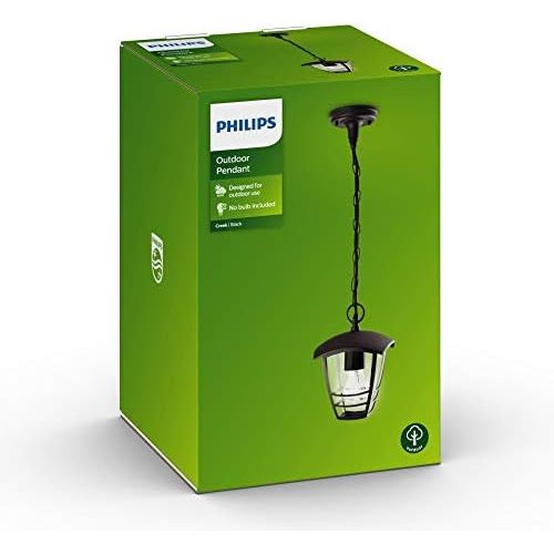 필립스 Philips MyGarden Outdoor Creek Outdoor Pendant Light (Requires 1 x 60 W E27 Bulb) - Black