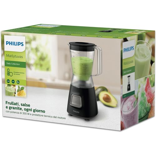 필립스 Philips Daily Collection Blender HR2052 / 90 - blender (1.25 l, shaker, black, plastic, stainless steel, 450W)