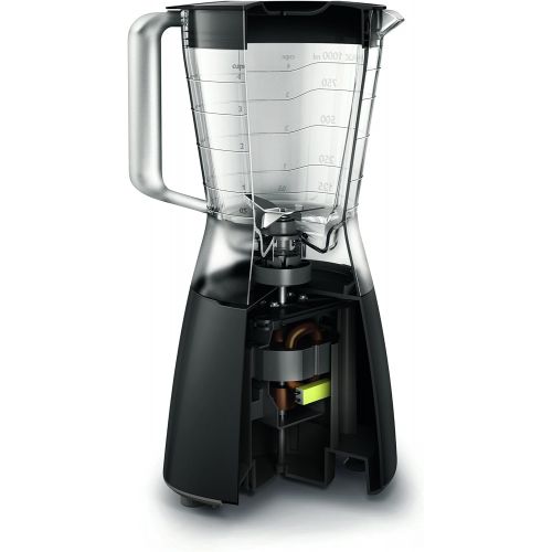 필립스 Philips Daily Collection Blender HR2052 / 90 - blender (1.25 l, shaker, black, plastic, stainless steel, 450W)