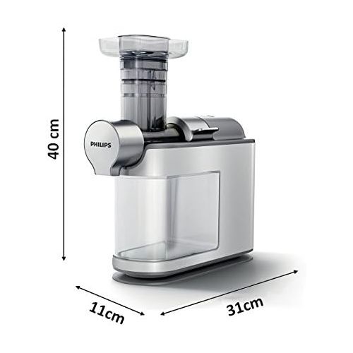 필립스 Philips HR1945/80 Slow Juicer, Cold Press Juicer, Maximum Nutrient Extraction, White