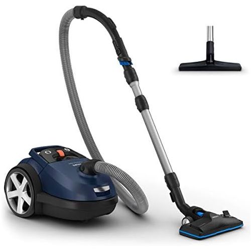 필립스 Philips Performer Silent FC8780/09 Vacuum Cleaner with Bag, Plastic, Blue