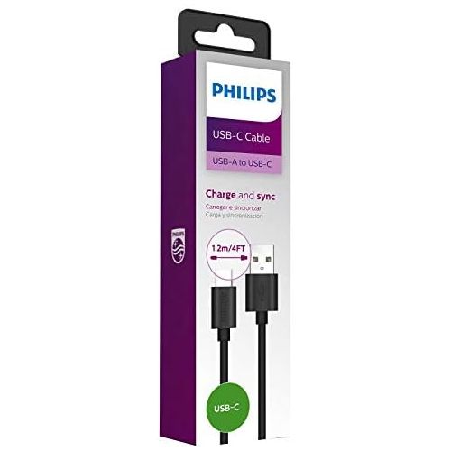 필립스 PHILIPS DLC3104A USB C Cable USB C Charging Cable for Fast Charging and Synchronization 1.2 Metres