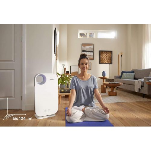 필립스 Philips Connected Air Purifier AC4550/10 (for Allergy Sufferers, Up to 104 m², CADR 400 m³/h, AeraSense Sensor)