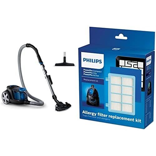 필립스 Philips PowerPro Compact Bagless Vacuum Cleaner (Very Low Power Consumption at High Performance, 1.5 L Dust Volume, Integrated Accessory)