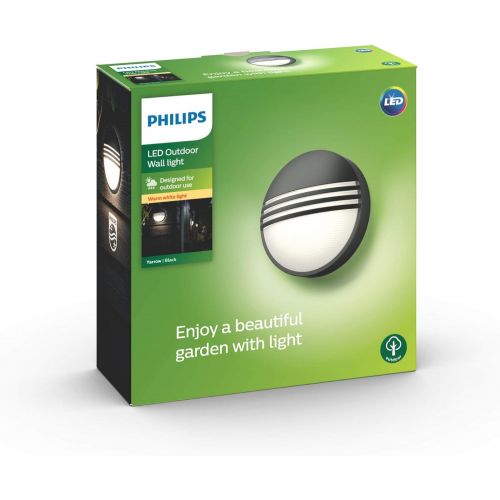 필립스 Philips myGarden Yarrow 172963016 LED Outdoor Wall Light Plastic 6 W Black