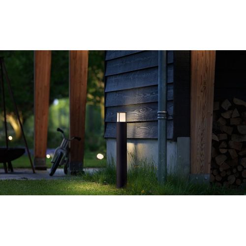 필립스 Philips myGarden Stock LED Outdoor Post Light, 1 x 6 W Integrated LED Light Black