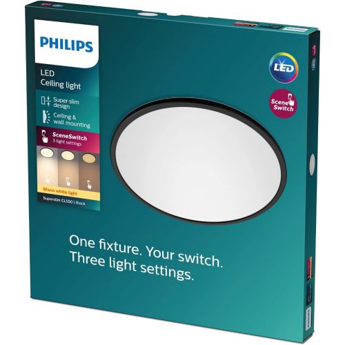 필립스 Philips SceneSwitch CL550 3 in 1 LED Light 1500 lm 2700 K Dimming without Dimmer Black