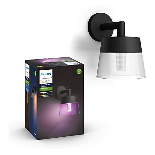 필립스 Philips Hue White and Colour Ambiance Attract LED Outdoor Wall Light up to 16 Million Colours, Controllable via App, Compatible with Amazon Alexa (Echo, Echo Dot)