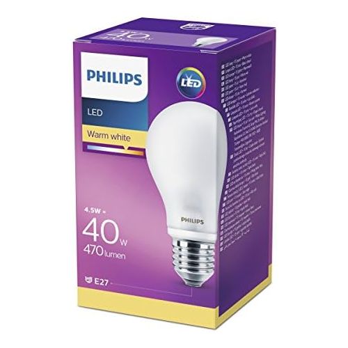 필립스 Philips LED 5 W E27 WW 230V A60 FR ND BOX CT Promotionversion extra warm white