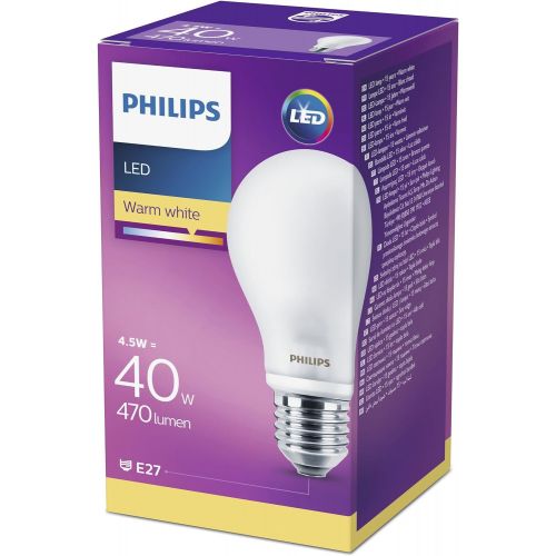 필립스 Philips LED 5 W E27 WW 230V A60 FR ND BOX CT Promotionversion extra warm white