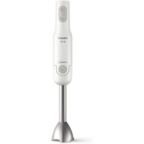 필립스 Philips Hand Blender HR2542/00, Daily+ Collection, 700 W, ProMix Technology, 2 Speed Settings + Turbo, Splash Guard Bell, Metal Rod, Compact Chopper, Cup