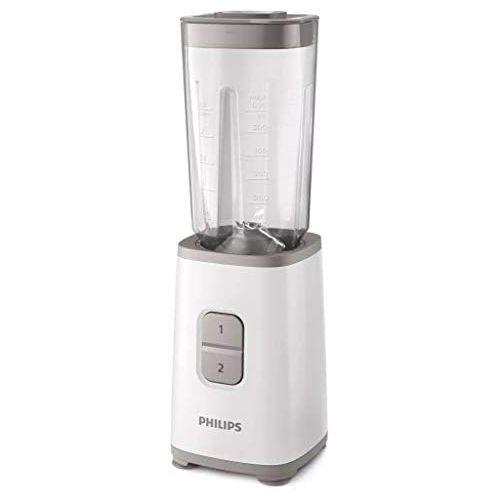 필립스 Philips HR2602/00 Mini Daily Blender with 4 Blades, 0.6 Litre Jug, 2 Speed, Portable Cup Included, Ice Crushing, 350 W, White