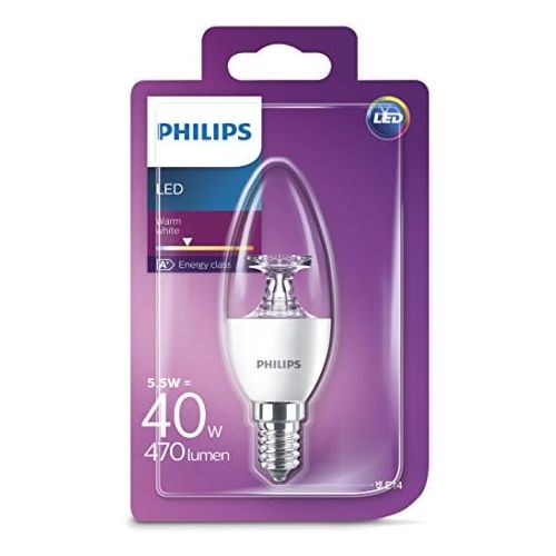 필립스 Philips LED lamp replaces 40 W E14, 2700 Kelvin, 470 Lumen 5.5 W Warm White 8718696454770