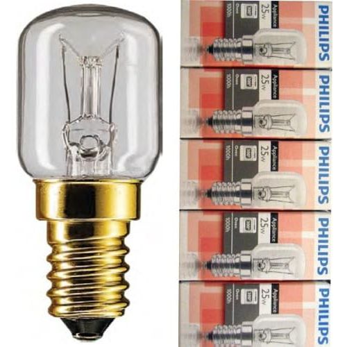 필립스 5 Pack Philips Appliance Oven Lamp 230V E14 SES 57 x 25 MM 2700 K EEK E energy class = E 25 Watt