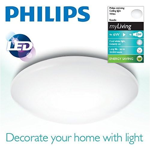 필립스 Philips myLiving LED Ceiling Light Suede 42,1x42,4cm