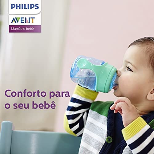 필립스 Philips Avent SCF551/05 Drinking Cup with Silicone Mouthpiece 200 ml from 6 Months Green and Blue