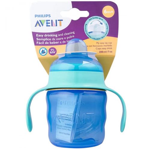 필립스 Philips Avent SCF551/05 Drinking Cup with Silicone Mouthpiece 200 ml from 6 Months Green and Blue