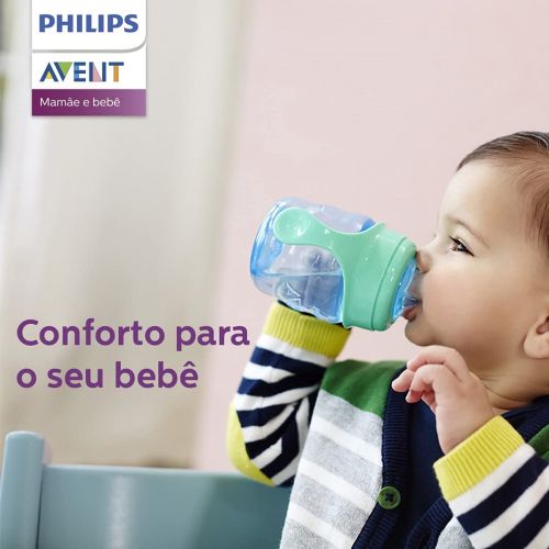 필립스 Philips Avent SCF551/05 Drinking Cup with Silicone Mouthpiece 200 ml from 6 Months Green and Blue