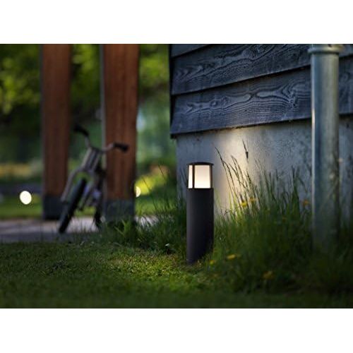 필립스 Philips myGarden Stock LED Outdoor Pedestal Light, 1 x 6 W Integrated LED Light Black