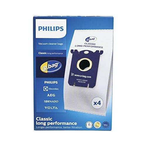 필립스 Electrolux AEG Original FC8021/03 4 x Filter Bags, Fleece Filter Bags, Vacuum Cleaner Bags, also for Philips, Tornado, Volta