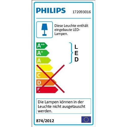 필립스 Philips Ledino outdoor Flagstone outdoor Wall Light Black (Integrated 1 x 7.5 Watts LED Bulb)