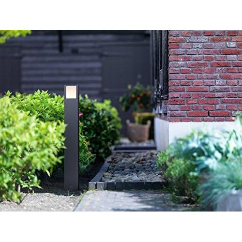 필립스 Philips myGarden Arbour LED Outdoor Post Light, 1 x 6 W Integrated LED Light Black