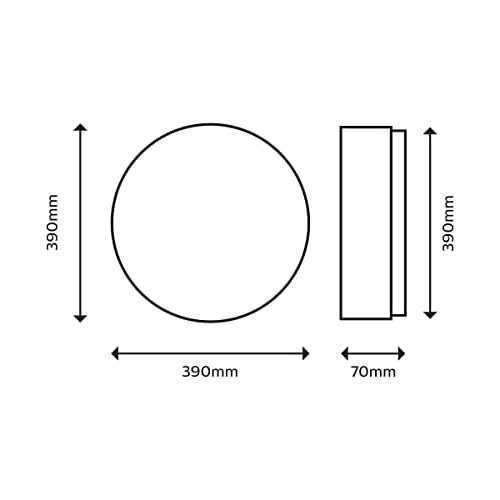 필립스 Philips Moire LED Ceiling Light, Nickel, 17 W, 1700 lm, Warm White Light (2700 K)