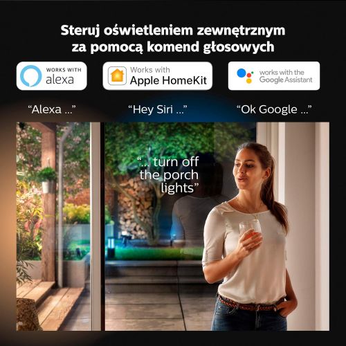 필립스 Philips Hue White and Color Ambiance LED Calla extension for outdoor use, dimmable, up to 16 million colors, controllable via app, compatible with Amazon Alexa (Echo, Echo Dot)