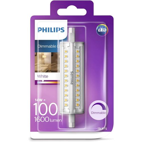 필립스 Philips Lighting Linear LED Lamp R7S 14 W Equivalent to 100 W, white, dimensions 2.9 x 11.8 cm [Class A +]