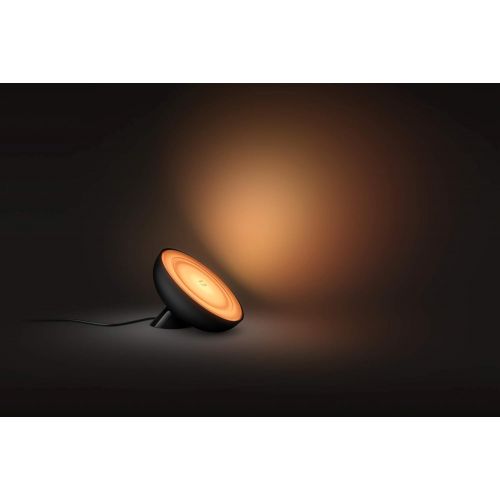 필립스 Philips Hue White and Colour Ambiance Bloom LED Table Lamp, Black, Dimmable, 16 Million Colours, App Control, Compatible With Amazon Alexa (Echo, Echo Dot)